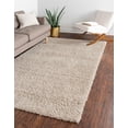 thumbnail image 1 of Unique Loom Davos Shag Collection Area Rug - Solid (7' 10" x 10' Rectangle Linen), 1 of 7