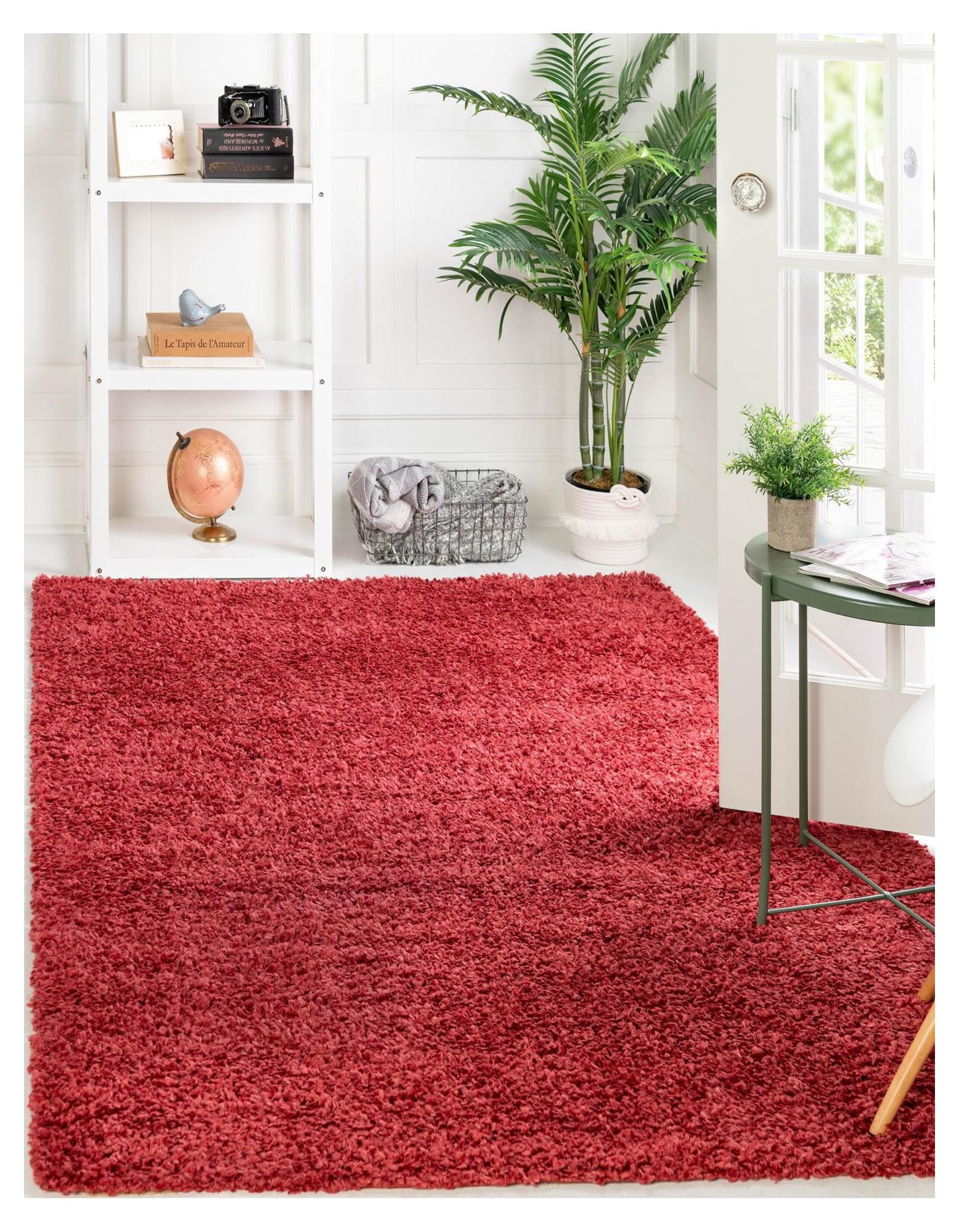 Poppy Red 9' x 12' Rectangular Shag Rug