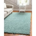 Unique Loom Davos Shag Collection Area Rug Solid (6' 1" x 9