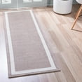 thumbnail image 1 of Unique Loom Decatur Collection Area Rug - Border (2' x 6' Runner Taupe/Ivory), 1 of 7