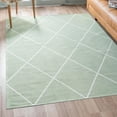 thumbnail image 1 of Unique Loom Decatur Collection Area Rug - Diamond (2' 2" x 3' Rectangle Green/Ivory), 1 of 7