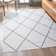 thumbnail image 1 of Unique Loom Decatur Collection Area Rug - Diamond (2' 2" x 3' Rectangle Ivory/Gray), 1 of 7