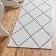 thumbnail image 1 of Unique Loom Decatur Collection Area Rug - Diamond (2' x 7' 10" Runner Ivory/Gray), 1 of 7