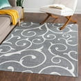 thumbnail image 1 of Unique Loom Decatur Collection Area Rug - Scroll (8' 5" x 11' 4" Rectangle Dark Gray/Ivory), 1 of 7