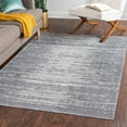 thumbnail image 1 of Unique Loom Decatur Collection Area Rug - Static (4' 2" x 6' Rectangle Dark Gray/Ivory), 1 of 6