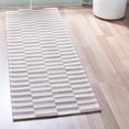 thumbnail image 1 of Unique Loom Decatur Collection Area Rug - Striped (2' 2" x 7' 4" Runner Taupe/Ivory), 1 of 7