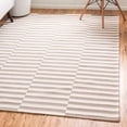 thumbnail image 1 of Unique Loom Decatur Collection Area Rug - Striped (5' x 7' 2" Rectangle Taupe/Ivory), 1 of 7