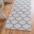 thumbnail image 1 of Unique Loom Decatur Collection Area Rug - Trellis (2' x 7' 10" Runner Ivory/Gray), 1 of 7