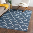 thumbnail image 1 of Unique Loom Decatur Collection Area Rug - Trellis (7' 5" x 10' Rectangle Navy Blue/Ivory), 1 of 7