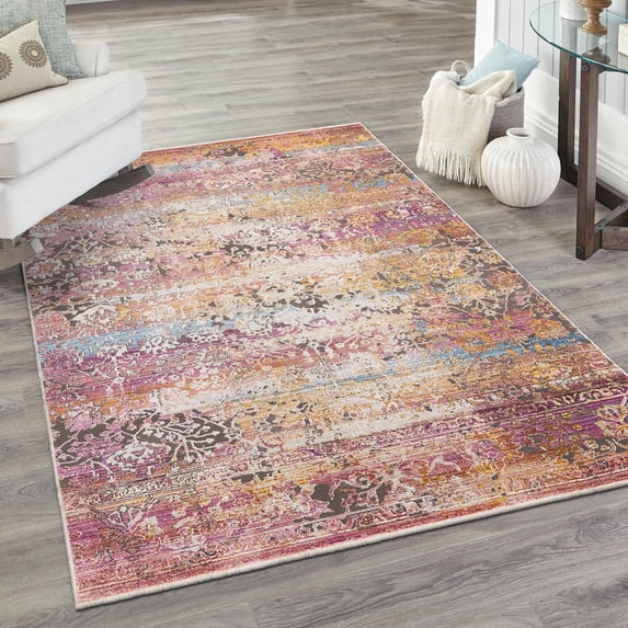 Unique Loom Deepa Collection Area Rug - Arte (6' x 8' 9" Rectangle Multi/Ivory)