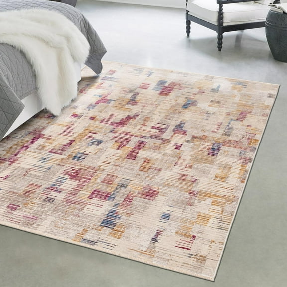Unique Loom Deepa Collection Area Rug - Boone (7' 10" x 9' 8" Rectangle Ivory/Beige)