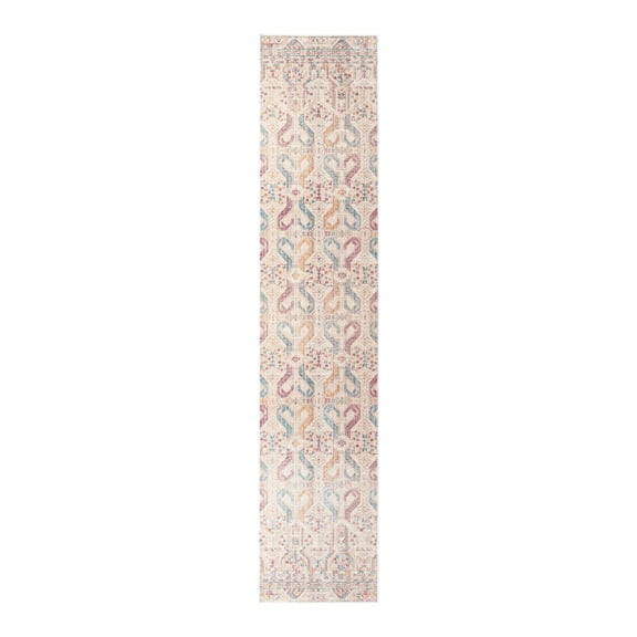 Unique Loom Deepa Collection Area Rug - Congruence (2' 6" x 12' Runner Ivory/Burgundy)