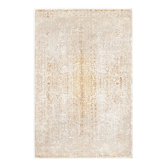 Unique Loom Deepa Collection Area Rug - Pianura (2' x 3' Rectangle Ivory and Gold)