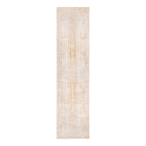 Unique Loom Deepa Collection Area Rug - Pianura (2' x 8' Runner Ivory and Gold)