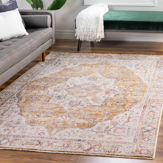 Unique Loom Deepa Collection Area Rug - Regalia (10' x 13' 8" Rectangle Yellow/Brown)