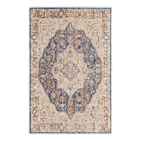 Unique Loom Deepa Collection Area Rug - Regalia (2' x 3' Rectangle Blue Ivory/Light Blue)