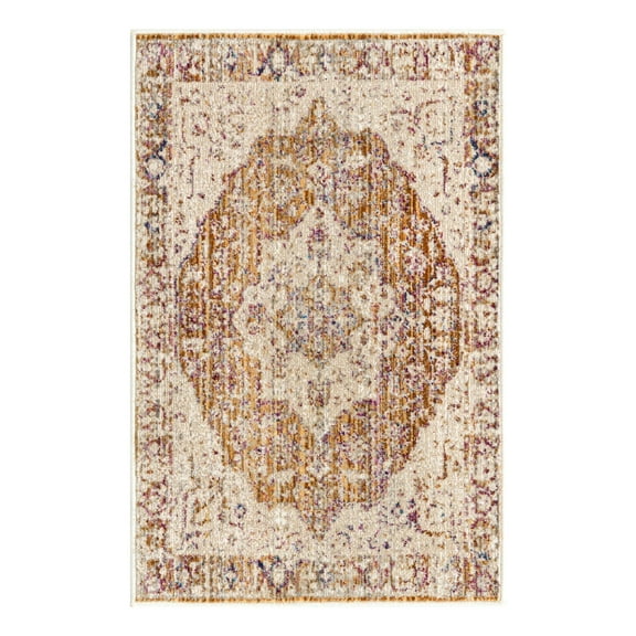 Unique Loom Deepa Collection Area Rug - Regalia (2' x 3' Rectangle Yellow/Brown)
