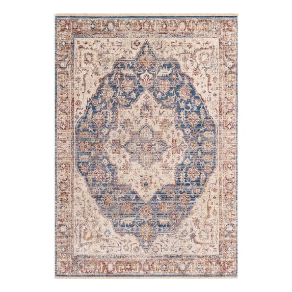 Unique Loom Deepa Collection Area Rug - Regalia (4' x 5' 10" Rectangle Blue Ivory/Light Blue)