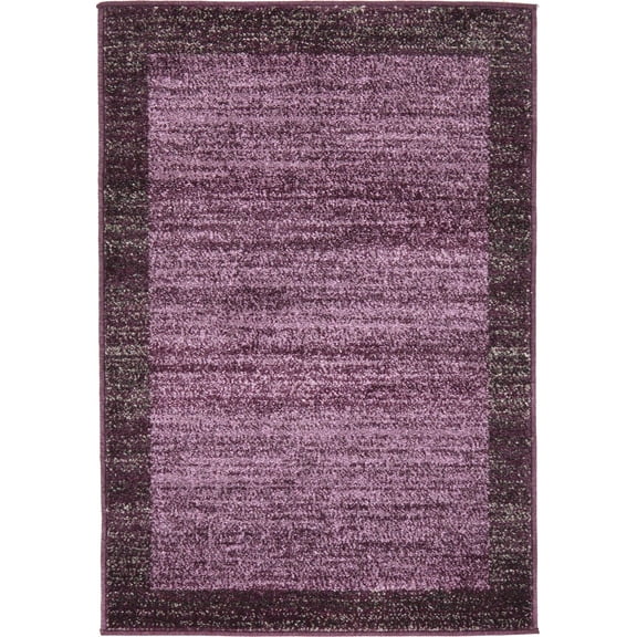 Unique Loom Del Mar Collection Area Rug - Abigail (2' 2" x 3' 1" Rectangle Violet)
