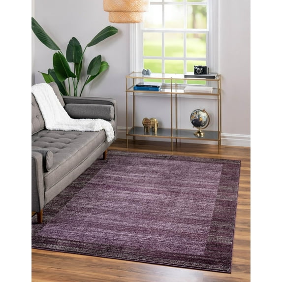 Unique Loom Del Mar Collection Area Rug - Abigail (7' 1" x 10' Rectangle Violet)