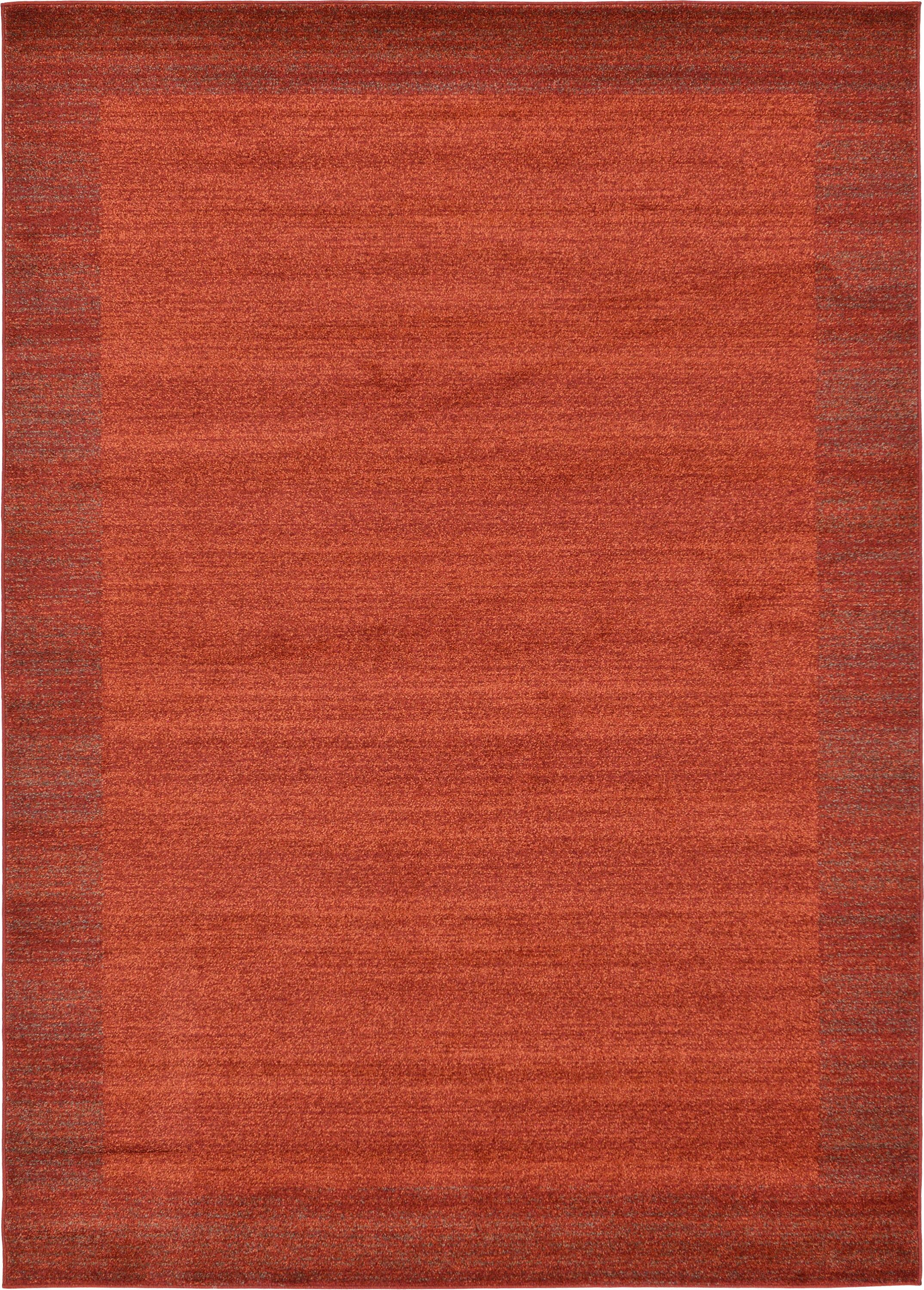 Red Rectangular Tufted Synthetic 8' x 10' Area Rug