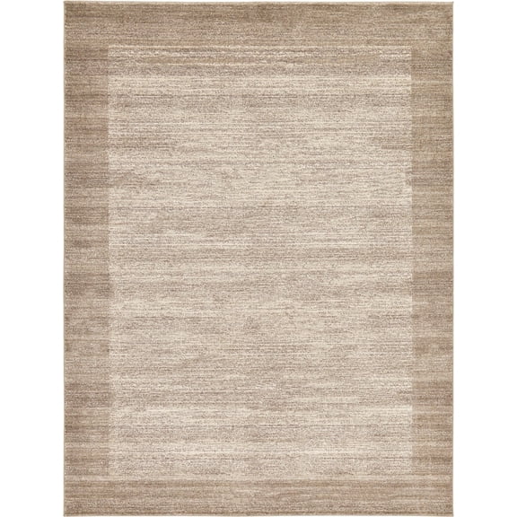 Unique Loom Del Mar Collection Area Rug - Abigail (9' x 12' Rectangle Beige/Ivory)