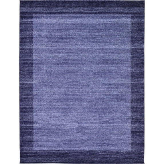 Unique Loom Del Mar Collection Area Rug - Abigail (9' x 12' Rectangle Navy Blue/Blue)