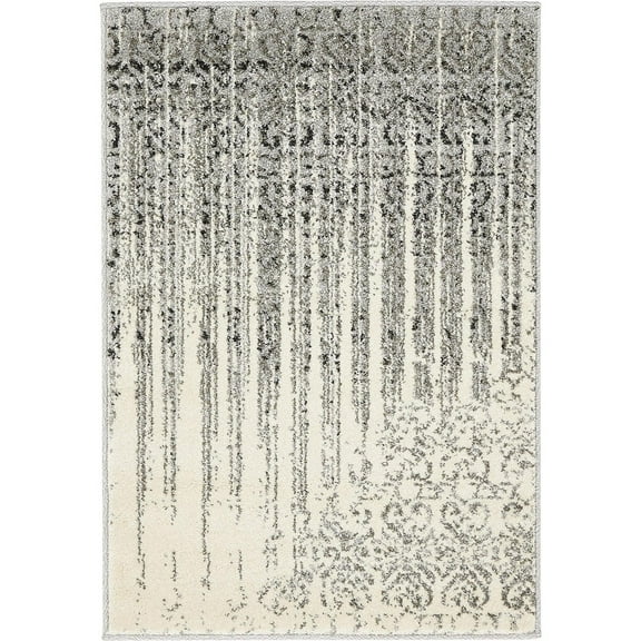 Unique Loom Del Mar Collection Area Rug - Jennifer (2' 2" x 3' 1" Rectangle Gray/Black)