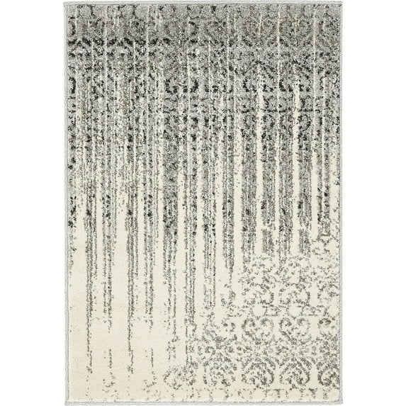 Unique Loom Del Mar Collection Area Rug - Jennifer (2' 2" x 3' 1" Rectangle Gray/Black)