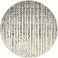 thumbnail image 1 of Unique Loom Del Mar Collection Area Rug - Jennifer (3' 3" Round Gray/Black), 1 of 6