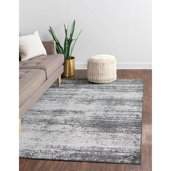 Unique Loom Del Mar Collection Area Rug - Lucille (2' 2" x 3' 1" Rectangle Dark Gray/Ivory)