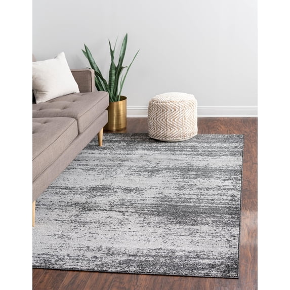 Unique Loom Del Mar Collection Area Rug - Lucille (2' 2" x 3' 1" Rectangle Dark Gray/Ivory)