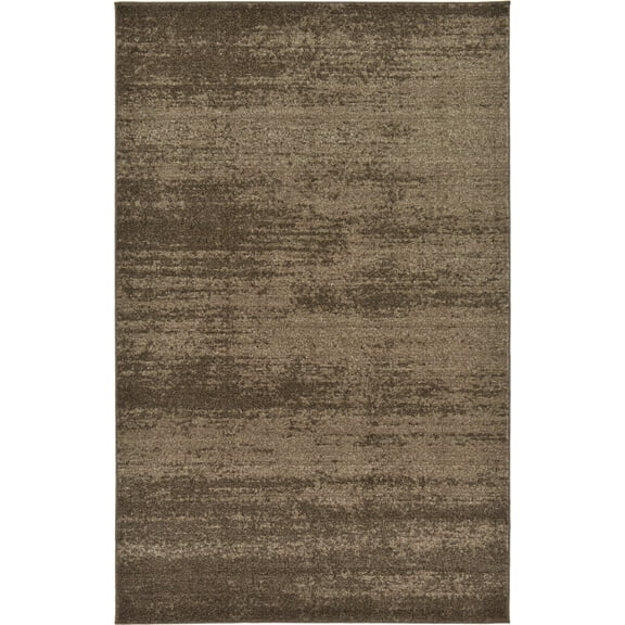 Unique Loom Del Mar Collection Area Rug - Lucille (5' 3" x 8' Rectangle Brown/Ivory)