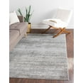 thumbnail image 1 of Unique Loom Del Mar Collection Area Rug - Lucille (5' 3" x 8' Rectangle Gray/Ivory), 1 of 8