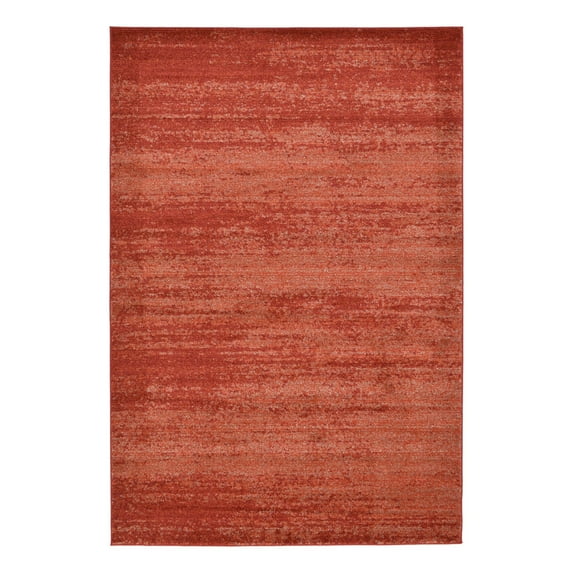 Unique Loom Del Mar Collection Area Rug - Lucille (6' 1" x 9' Rectangle Terracotta/Red)