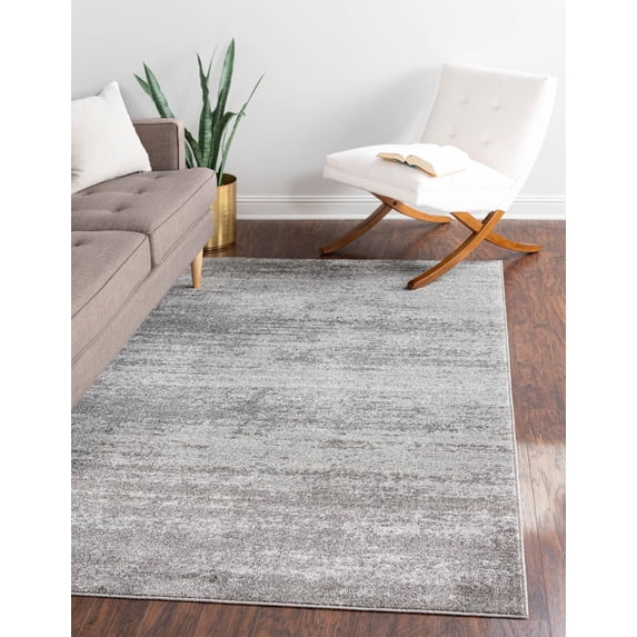 Unique Loom Del Mar Collection Area Rug - Lucille (7' 1" x 10' Rectangle Gray/Ivory)