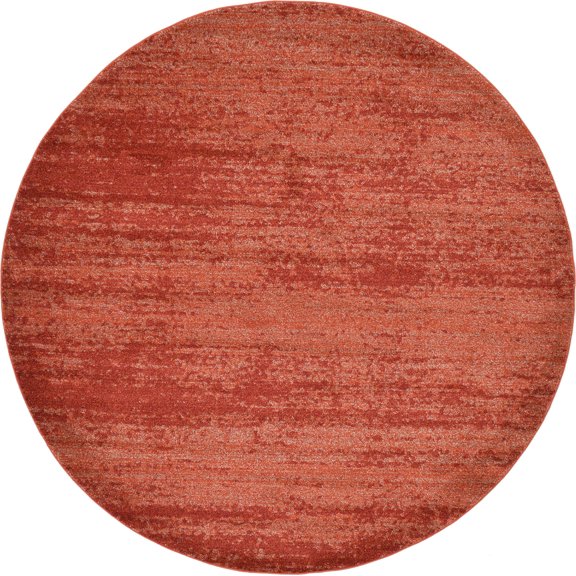 Unique Loom Del Mar Collection Area Rug - Lucille (8' Round Terracotta/Red)