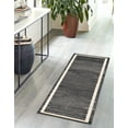 thumbnail image 1 of Unique Loom Del Mar Collection Area Rug - Maria (2' 7" x 10' Runner Black/Ivory), 1 of 7