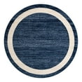 thumbnail image 1 of Unique Loom Del Mar Collection Area Rug - Maria (6' 1" Round Navy Blue/Ivory), 1 of 10