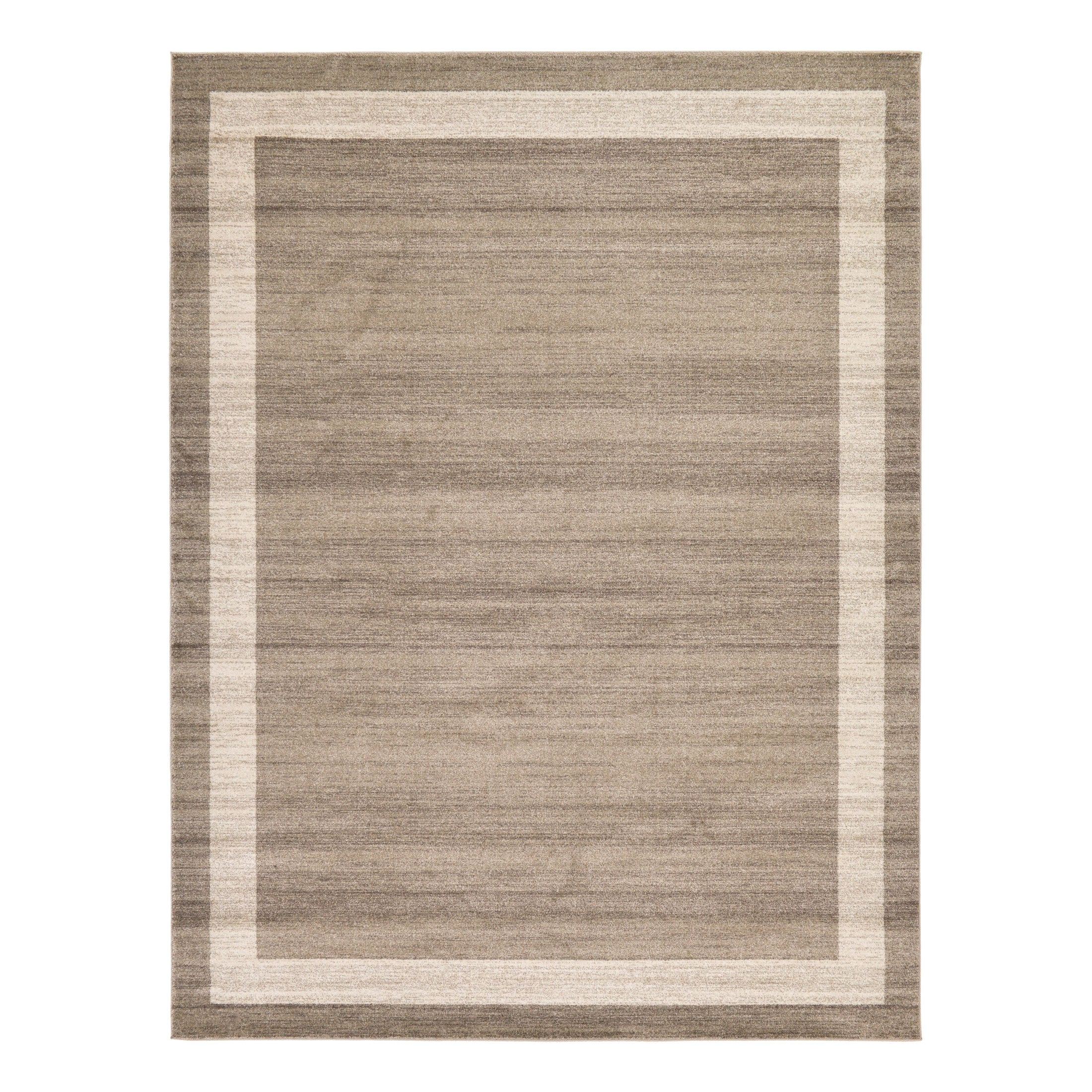 Angelica Light Brown & Ivory Tufted Synthetic Area Rug 9' x 12'
