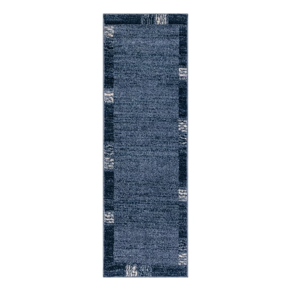 Unique Loom Del Mar Collection Area Rug - Sarah (2' x 6' 1" Runner Light Blue/Blue)