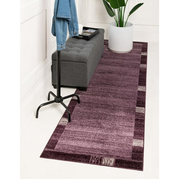 Unique Loom Del Mar Collection Area Rug - Sarah (2' x 6' 1" Runner Violet/Purple)