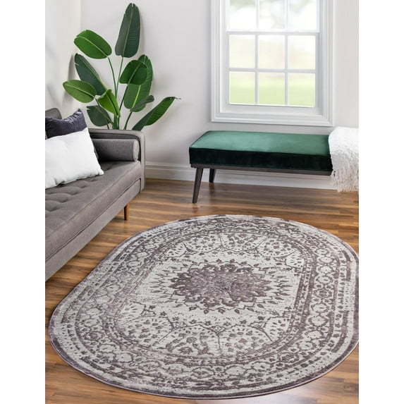 Unique Loom Derbyshire Aberdeen Rug , 4' 0" x 6' 0" ,Violet