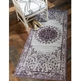 thumbnail image 1 of Unique Loom Derbyshire Aberdeen Rug Violet/Ivory 2' 7" x 6' Runner Medallion Traditional Perfect For Bathroom Hallway Mud Room Laundry Room, 1 of 8