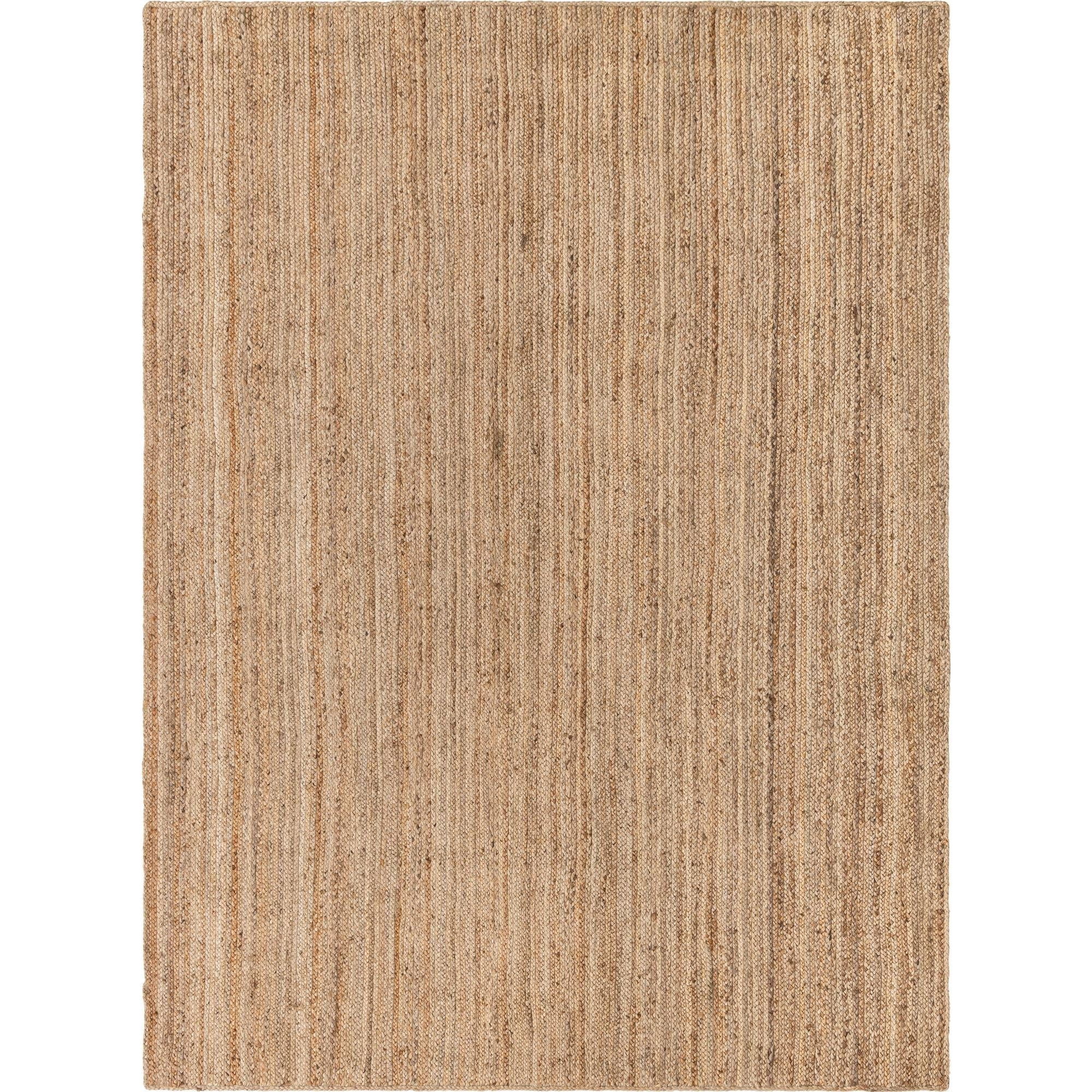 Unique Loom Dhaka Braided Jute Rug Natural 8' x 11' Rectangle Braided