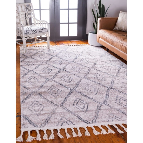 Unique Loom Diamond Titan Area Rug, Beige, 5' 2" x 8'
