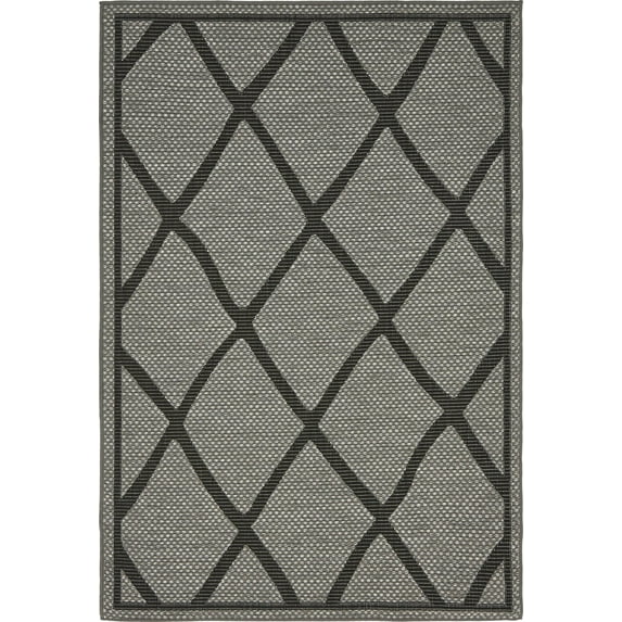 Unique Loom Diamonds Outdoor Modern Geometric Area Rug or Runner