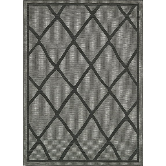 Unique Loom Diamonds Outdoor Modern Geometric Area Rug or Runner