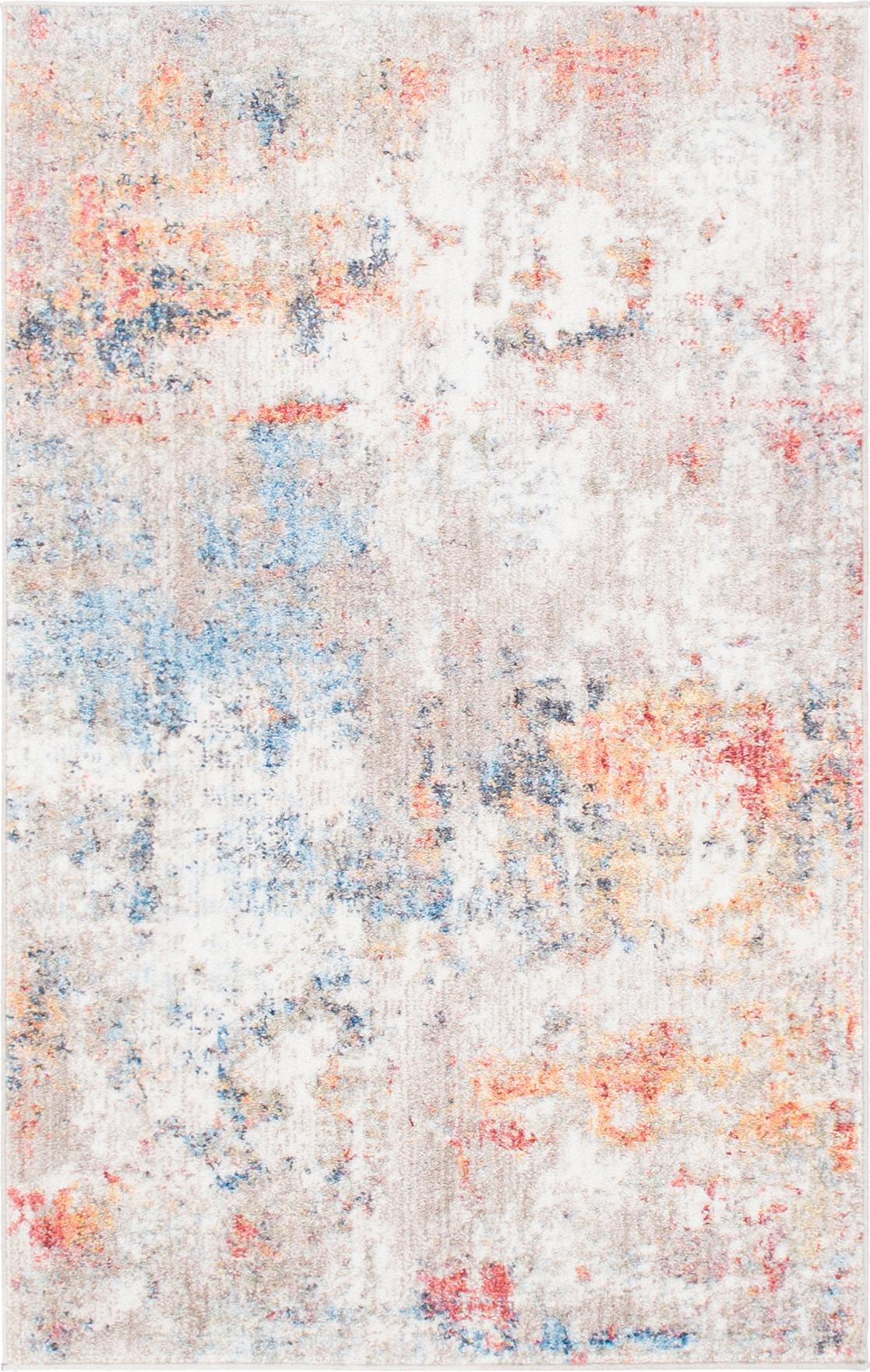 Unique Loom Dispersive Rainbow Rug , 3' 3" x 5' 3" ,Multi