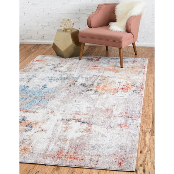 Unique Loom Dispersive Rainbow Rug , 7' 1" x 10' 0" ,Multi